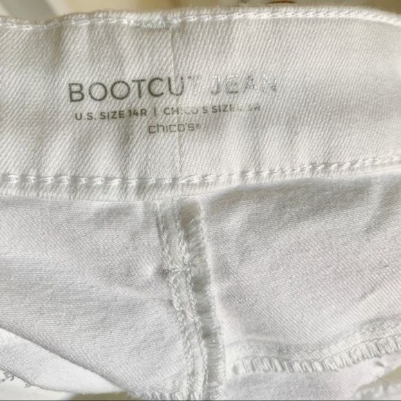 Chico’s Platinum white bootcut jeans Size 14 - Picture 2 of 8